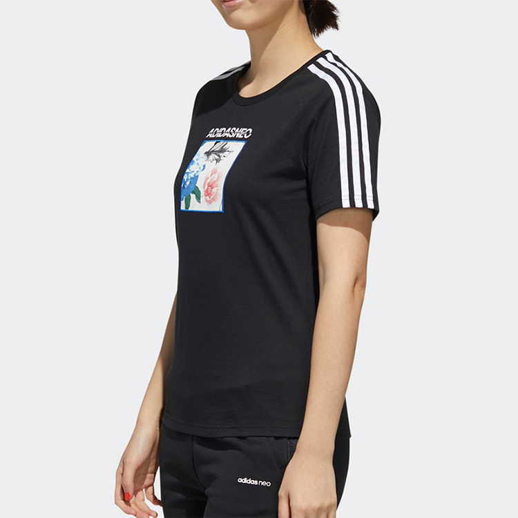 Женская футболка adidas neo FAVES TEE (черная) — фото 2