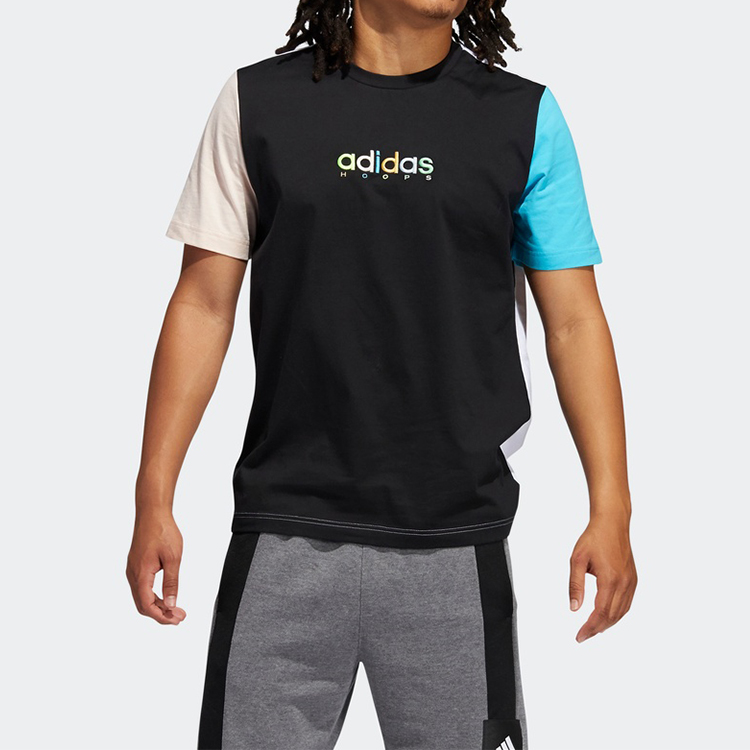 Мужская футболка adidas COLORBLOCK (черная) — фото 4
