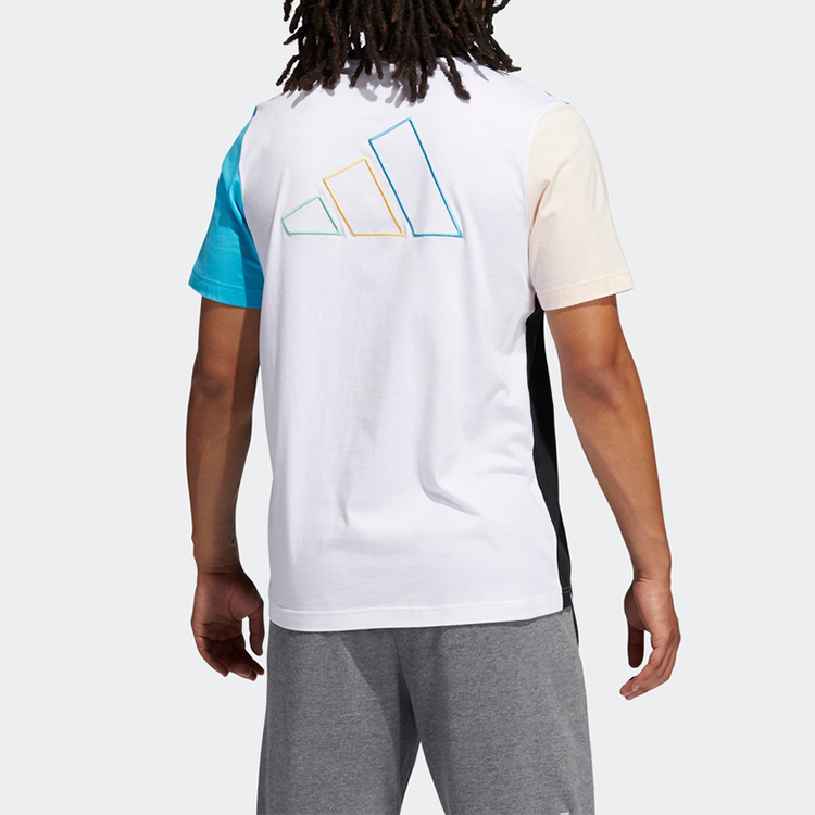 Мужская футболка adidas COLORBLOCK (черная) — фото 3