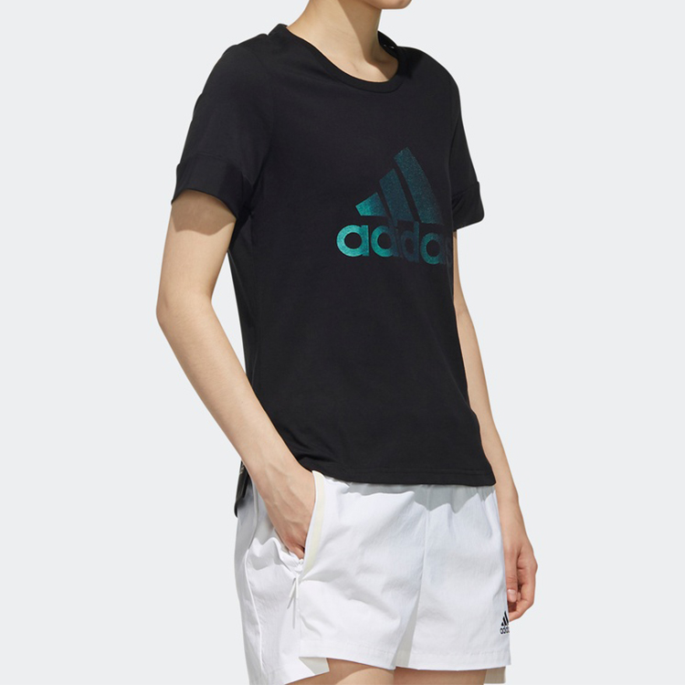 Женская футболка adidas (черная) — фото 3