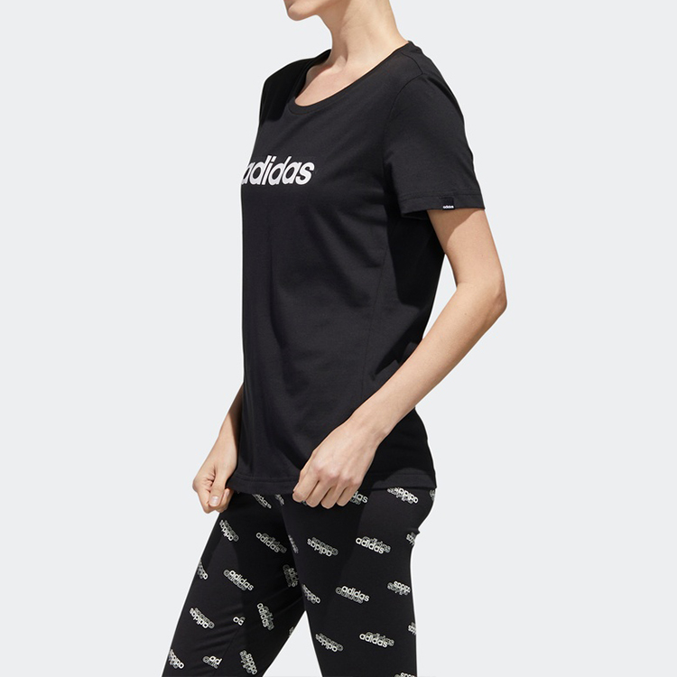 Женская футболка adidas Logo (черная) — фото 3