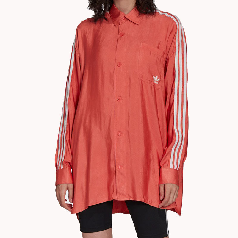 Женская рубашка adidas originals (красный) — фото 3