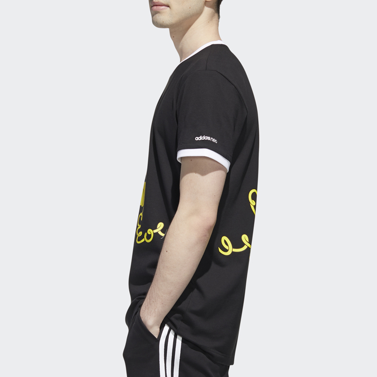 Мужская футболка adidas neo (черная) — фото 6
