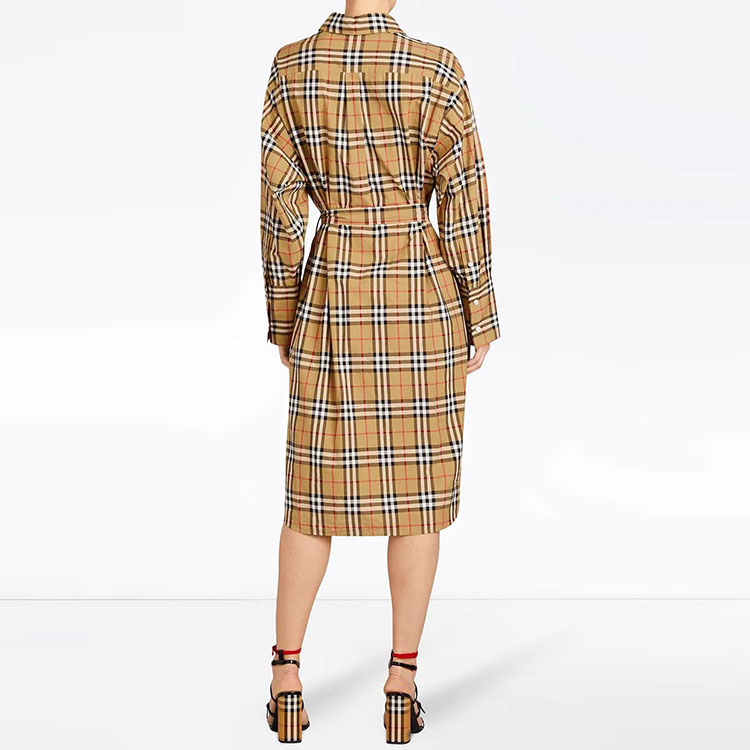 Женское платье-рубашка Burberry (классическое желтое) — фото 6