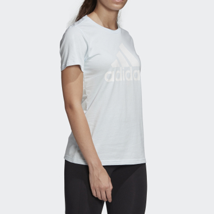 Женская футболка adidas Logo (светло-голубая) — фото 6