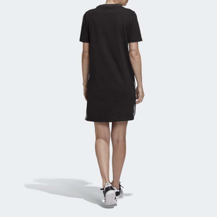 Женское платье adidas originals Tee Dress LOGO (черное) — фото 4