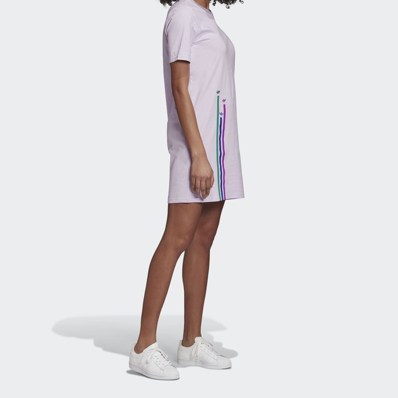 Женское платье adidas originals Dress (светло-фиолетовое) — фото 3