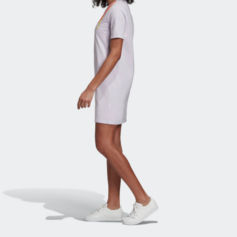 Женское платье adidas originals Dress (светло-фиолетовое) — фото 5