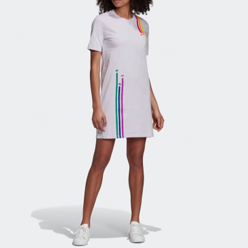 Женское платье adidas originals Dress (светло-фиолетовое) — фото 4