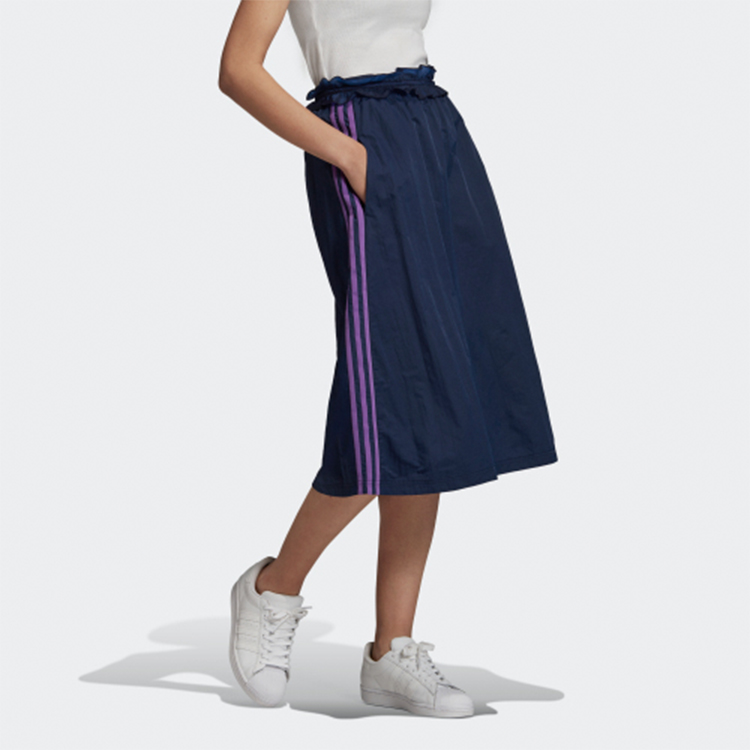 Женская юбка adidas originals RUFFLE (темно-синяя) — фото 3