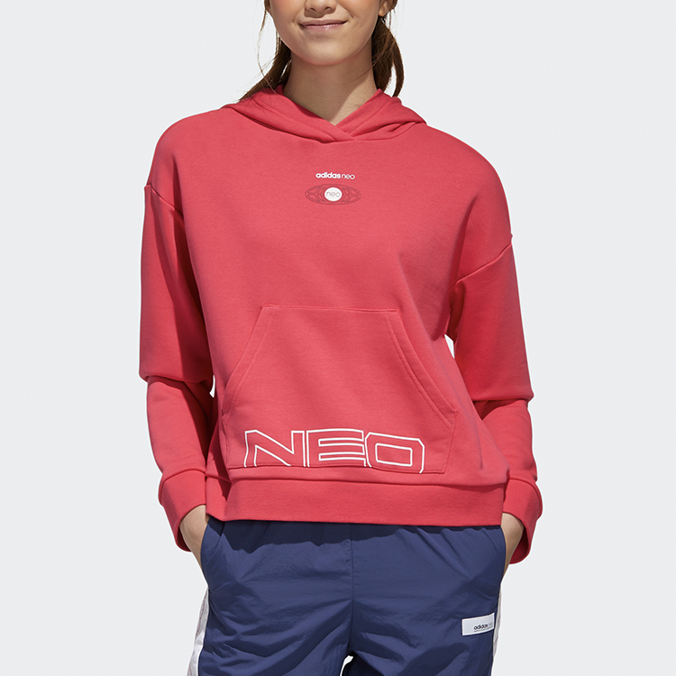 Женское худи adidas neo (розовое) — фото 3