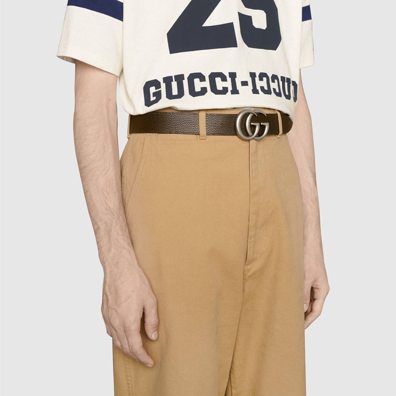 Ремень Gucci GG Marmont G 3.7cm (черный) — фото 8