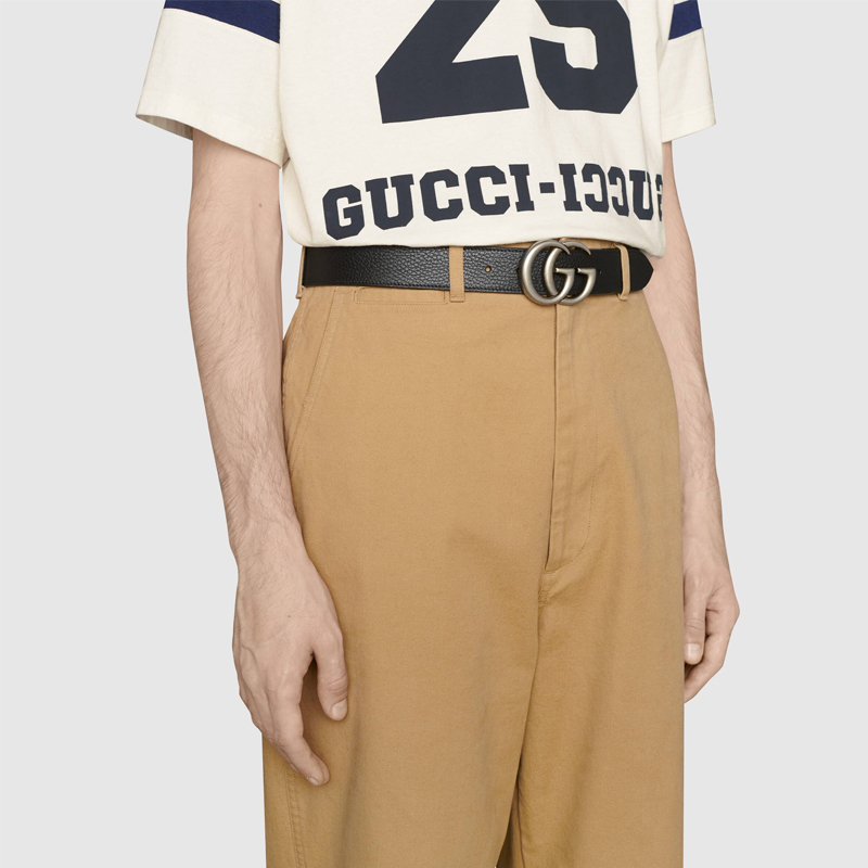 Ремень Gucci GG Marmont G 3.7cm (черный) — фото 9