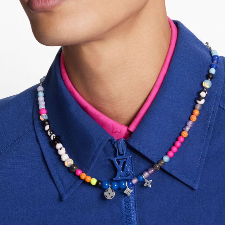 Мужское колье Louis Vuitton LOUIS VUITTON BEADS # (розовое) — фото 3