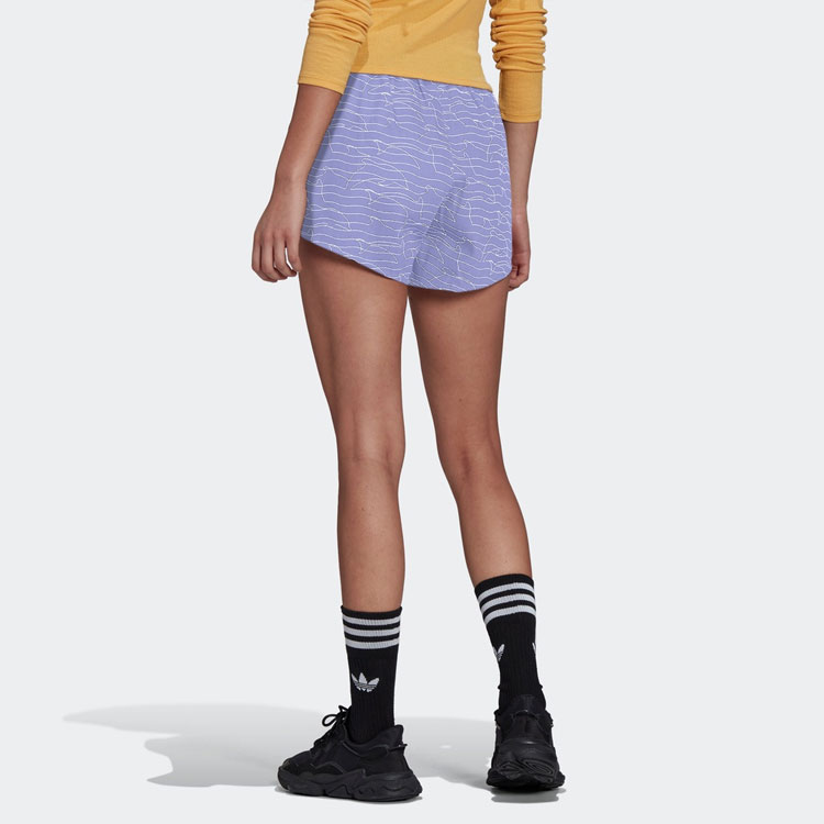Женские штаны adidas originals Shorts Logo (лиловые) — фото 4