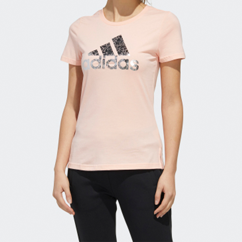 Женская футболка adidas Faves (коралловая) — фото 4