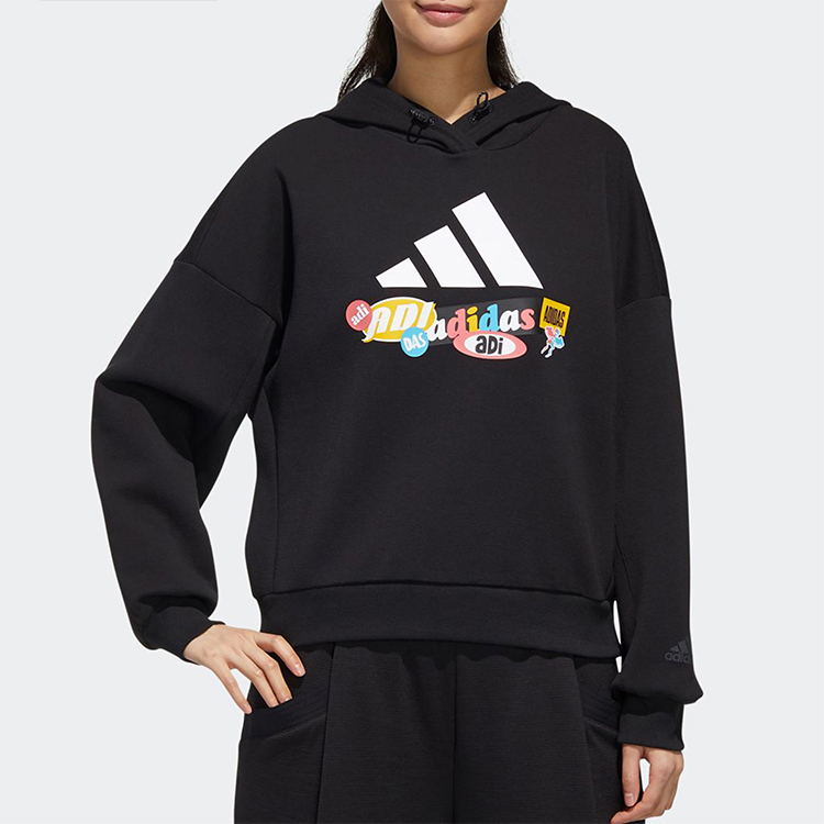 Женское худи adidas UR Hood Sweat (черное) — фото 3