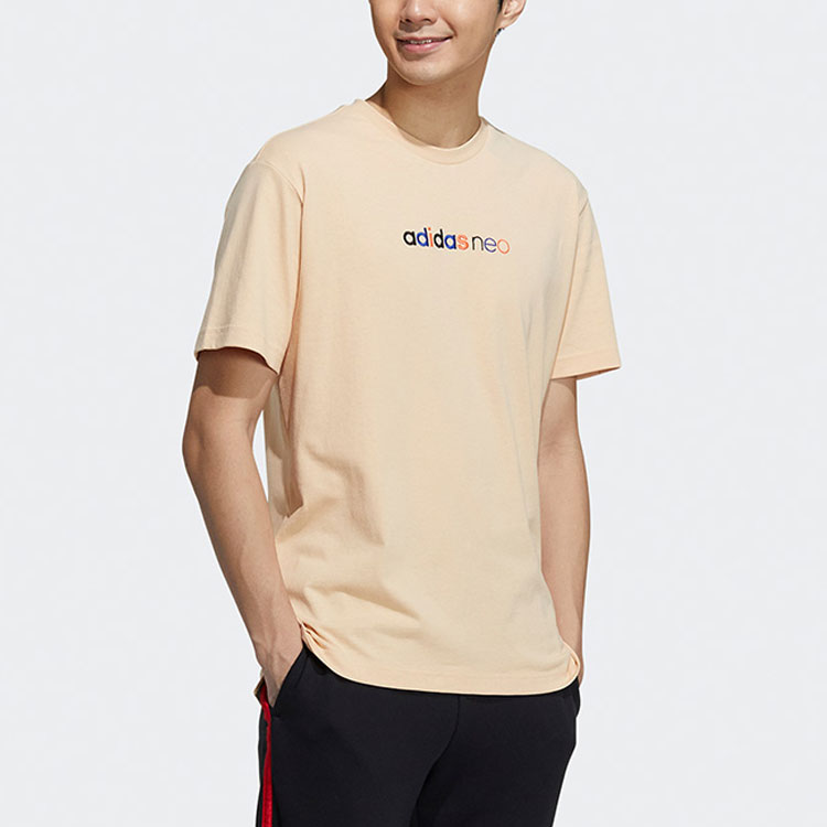 Мужские футболка adidas neo logoT (янтарно-желтый) — фото 4