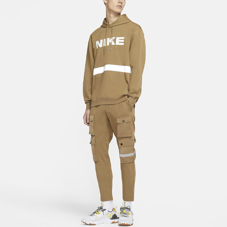 Мужские штаны Nike logo (оливково-коричневые) — фото 4