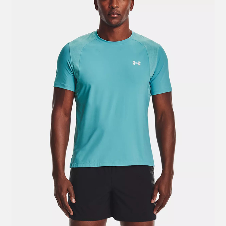 Мужская футболка Under Armour Iso-chill (синяя) — фото 4