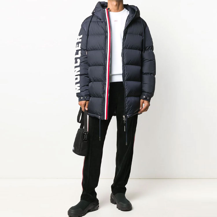 Мужская куртка Moncler (синяя) — фото 3