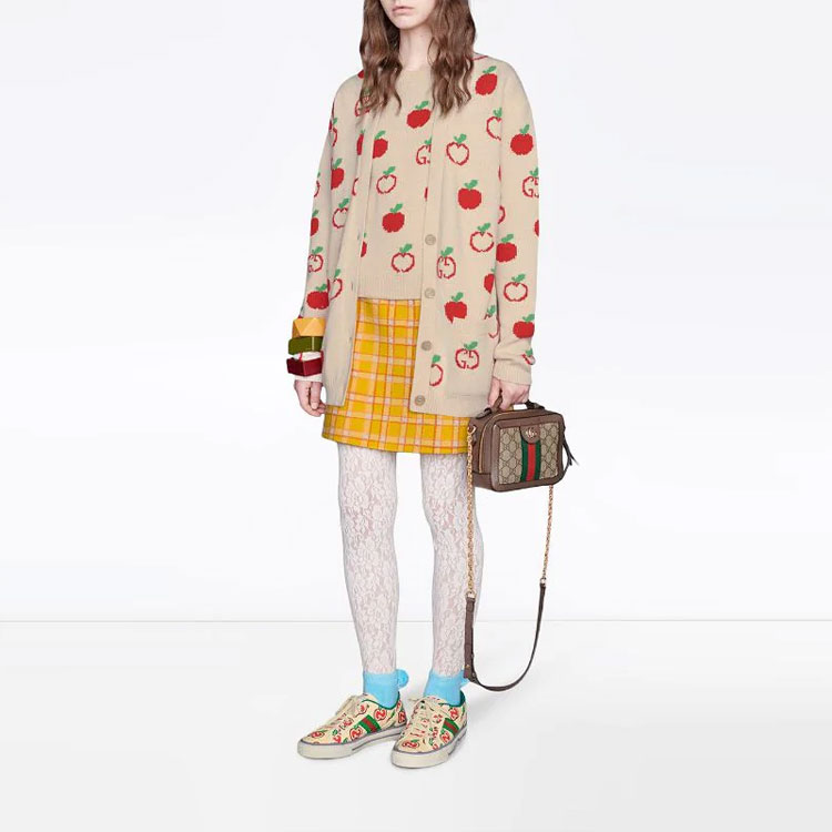 Женская юбка Gucci FW21 (желтая) — фото 3
