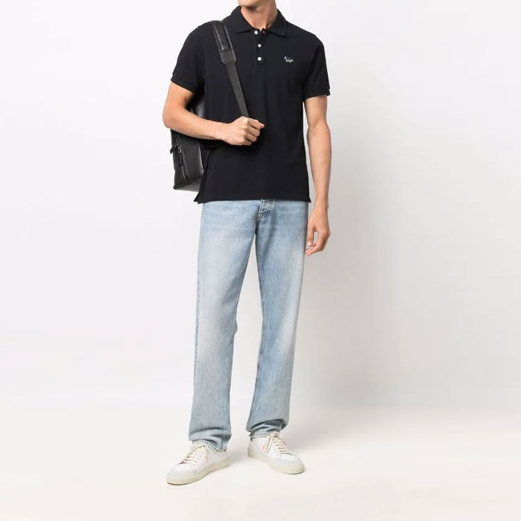 Мужская футболка Maison Kitsune Polo (белый) — фото 2