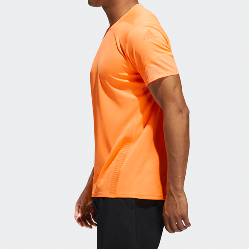 Мужская футболка adidas 25/7 Tee Runr (ярко-оранжевая) — фото 4