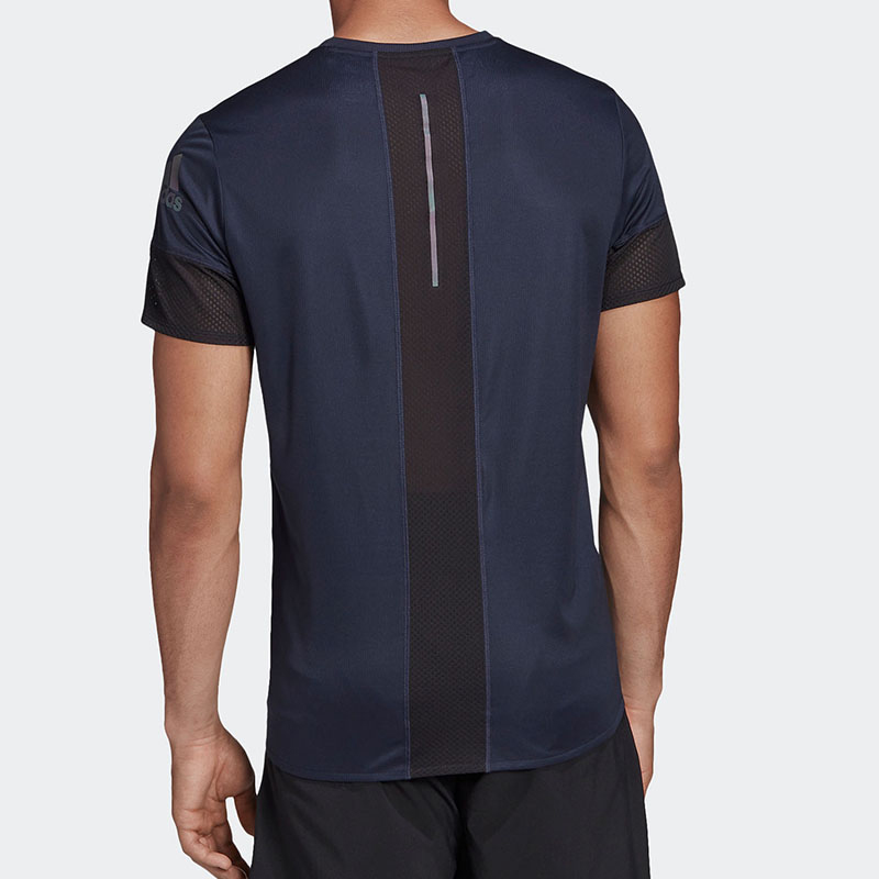 Мужская футболка adidas 25/7 Tee Runr (темно-синяя) — фото 4