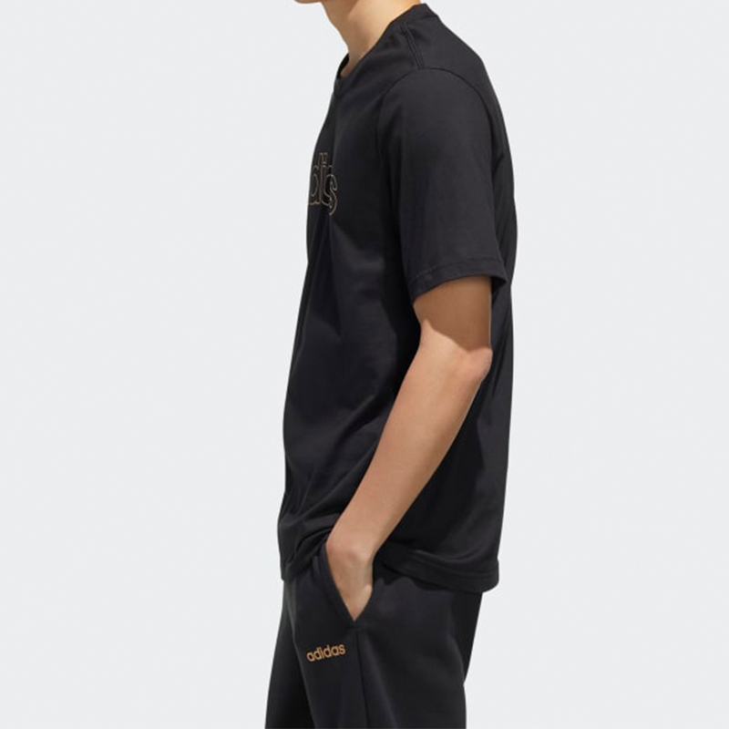 Мужская футболка adidas M Ess Br Tee (черная) — фото 4