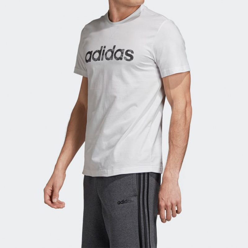Мужские футболка adidas Lin Tee (белая) — фото 4
