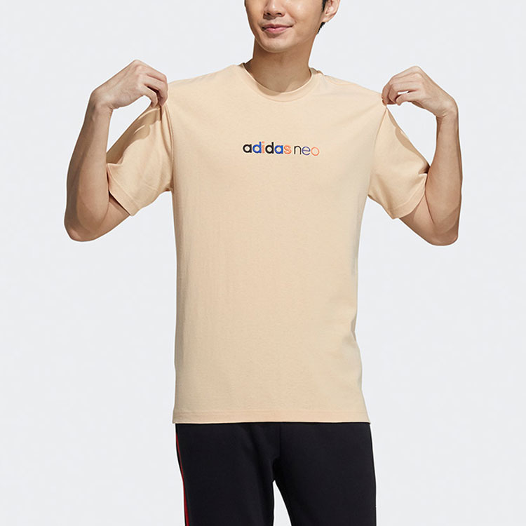 Мужские футболка adidas neo logoT (янтарно-желтый) — фото 3
