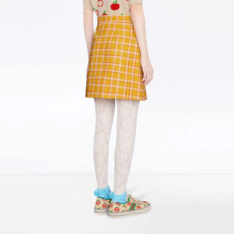 Женская юбка Gucci FW21 (желтая) — фото 4