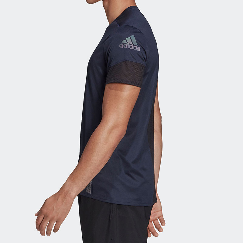Мужская футболка adidas 25/7 Tee Runr (темно-синяя) — фото 5