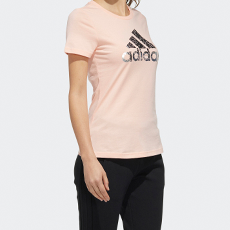 Женская футболка adidas Faves (коралловая) — фото 6