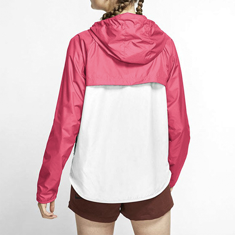 Женские куртка Nike (бело-розовый) — фото 4