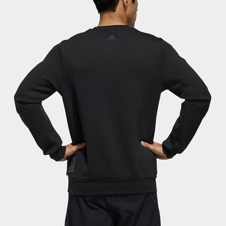 Мужское худи adidas Crewneck Sweatshirt (черное) — фото 6