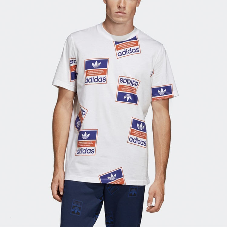 Мужская футболка adidas originals Stckerbomb Tee T (белый) — фото 5