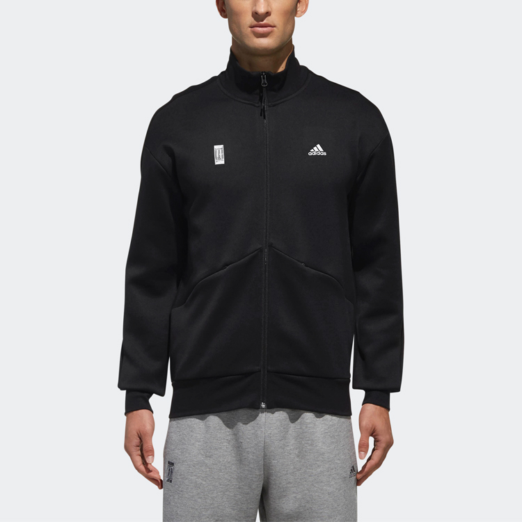 Мужская куртка adidas Wj Tt Swt (черная) — фото 3