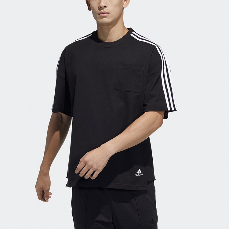 Мужская футболка adidas Lounge M Mh Loose Tee (черная) — фото 2