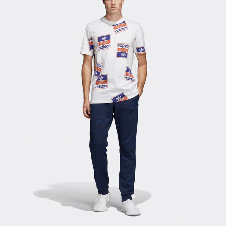 Мужская футболка adidas originals Stckerbomb Tee T (белый) — фото 3