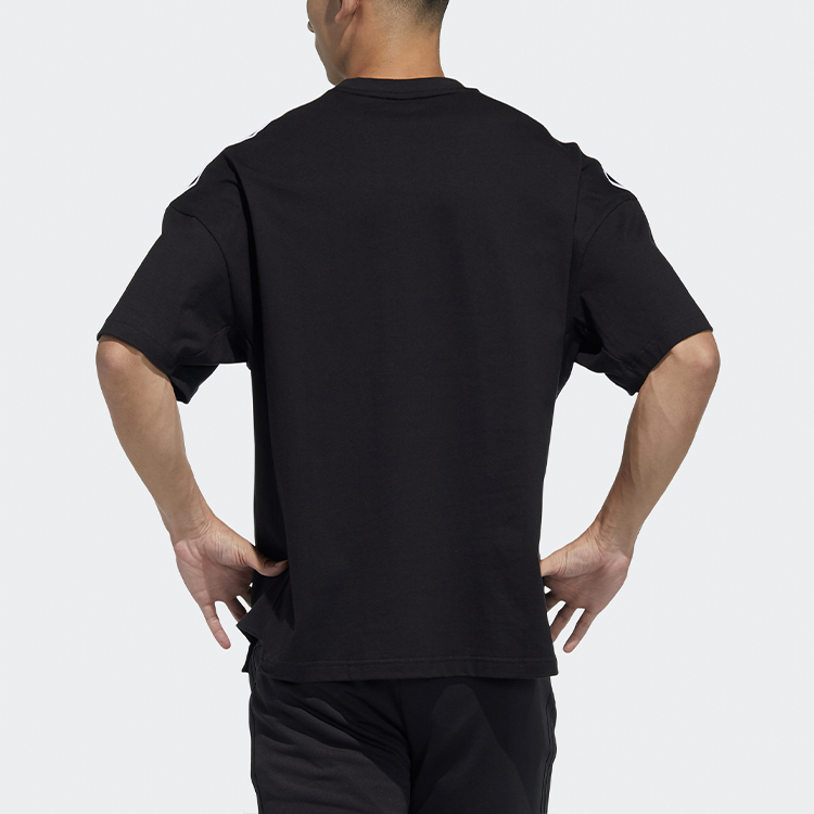 Мужская футболка adidas Lounge M Mh Loose Tee (черная) — фото 3