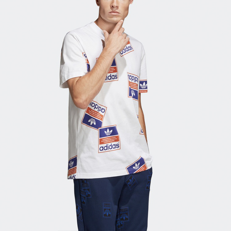 Мужская футболка adidas originals Stckerbomb Tee T (белый) — фото 7