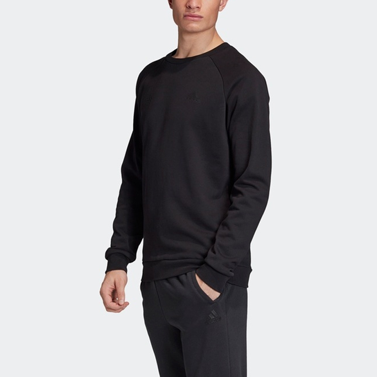 Мужской свитшот adidas TAN H SWT CREW (черный) — фото 4