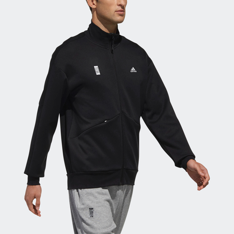 Мужская куртка adidas Wj Tt Swt (черная) — фото 5