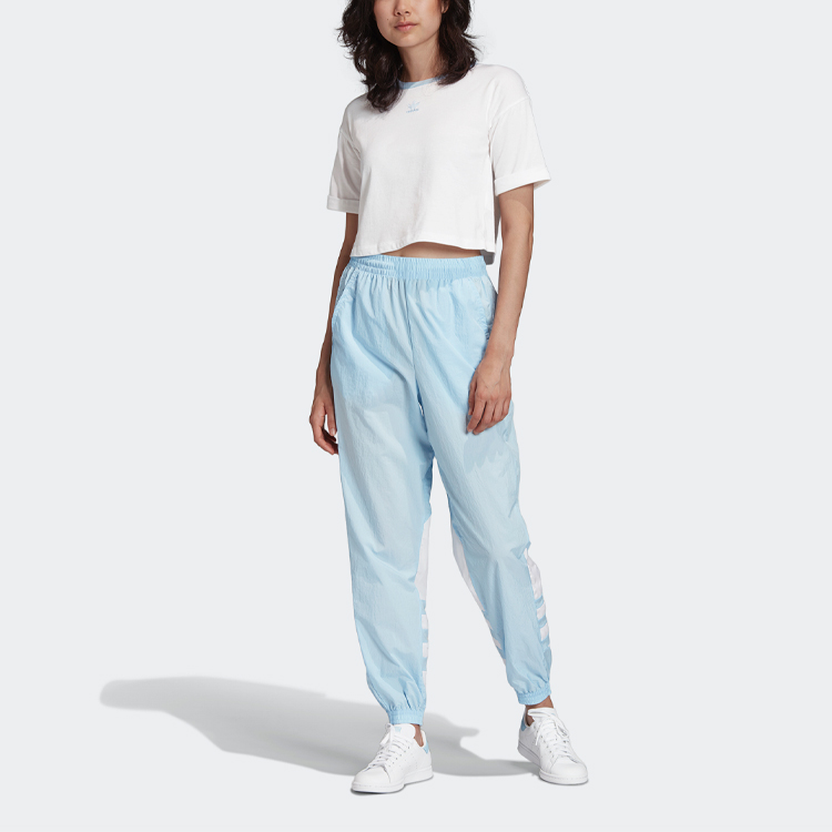 Женские штаны adidas originals LRG Logo TP Logo (светло-голубой) — фото 3