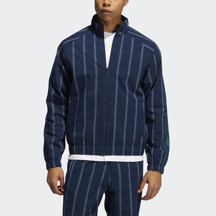 Мужская куртка adidas Originals Mw Tt (темно-синяя) — фото 3