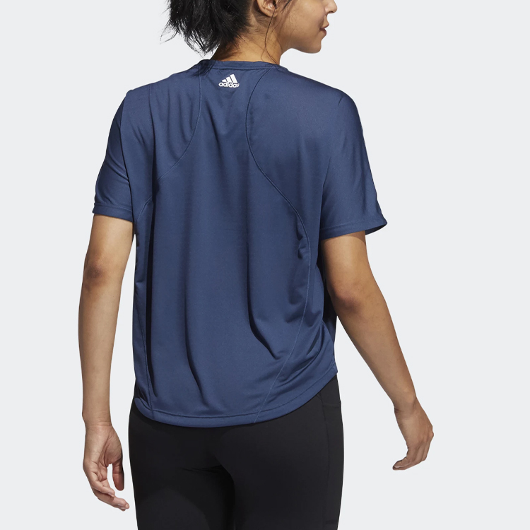Женская футболка adidas SS21 T (темно-синяя) — фото 3