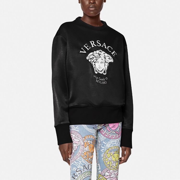 Женская худи Versace (черная) — фото 3