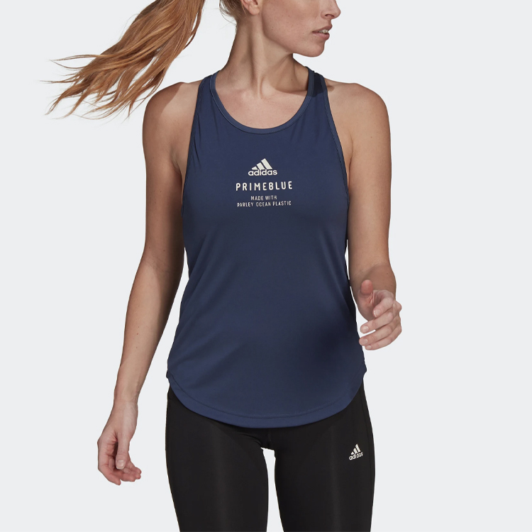 Adidas Sleeveless Sports Shirts Women’s Navy Blue Racerback